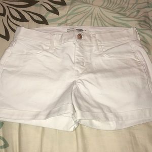 White denim shorts
